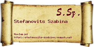 Stefanovits Szabina névjegykártya